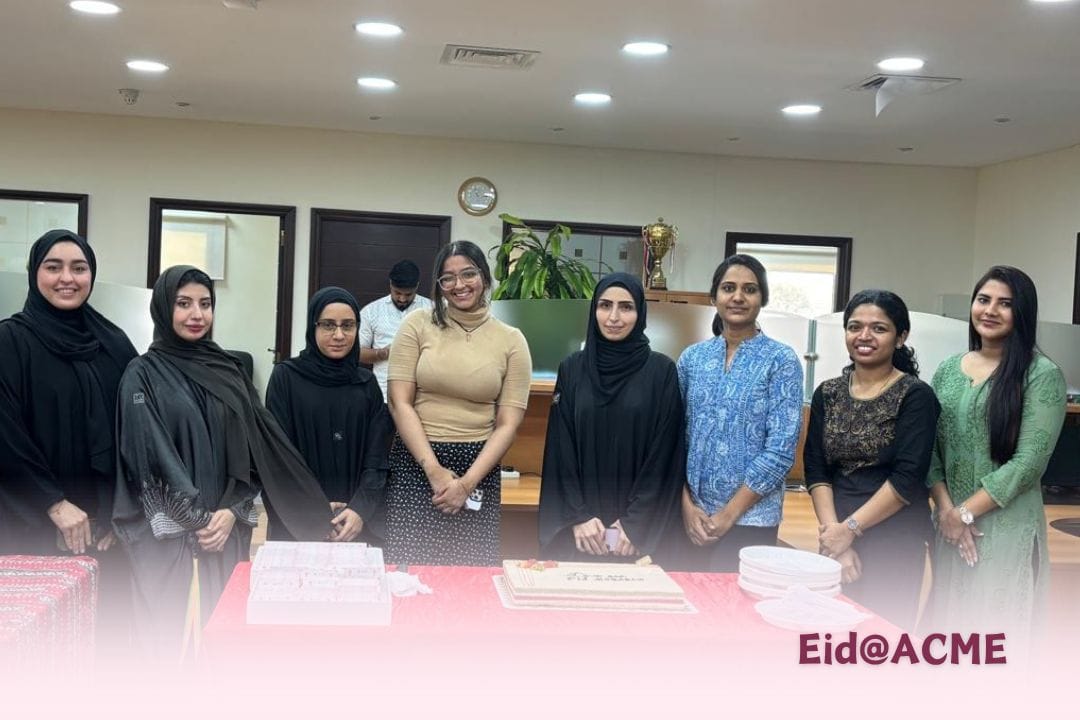 ACME team celebrating Eid Al Adha 2024 with traditional food and joyful gathering